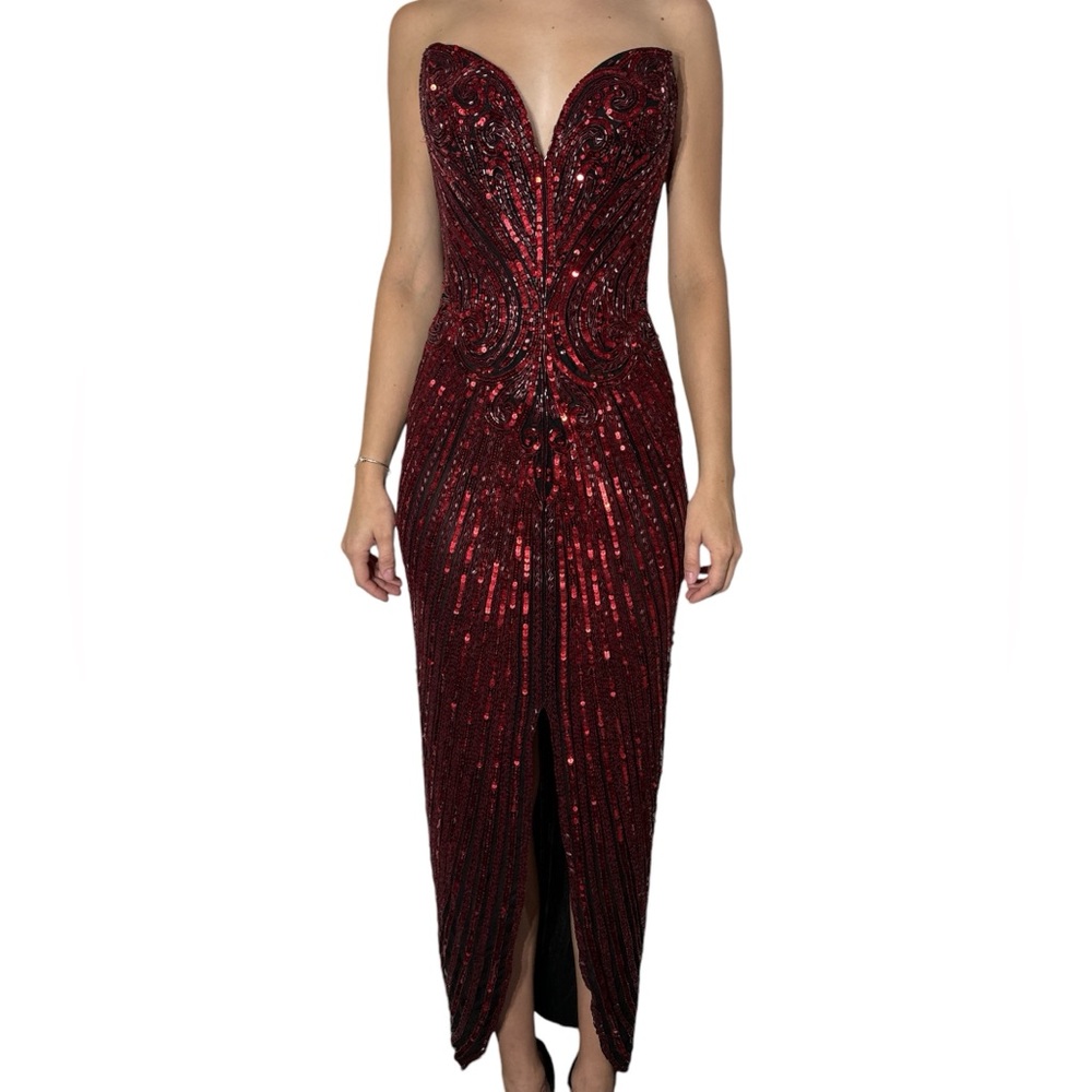 Lillie Rubin 100% Silk Beaded Gown